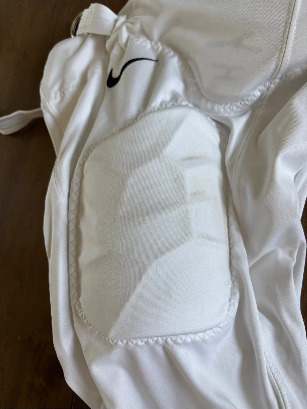Nike White Dri-FIT Padded Football Pants for Kids